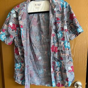 Original Penguin Multicolor Floral Casual Button Down Shirt